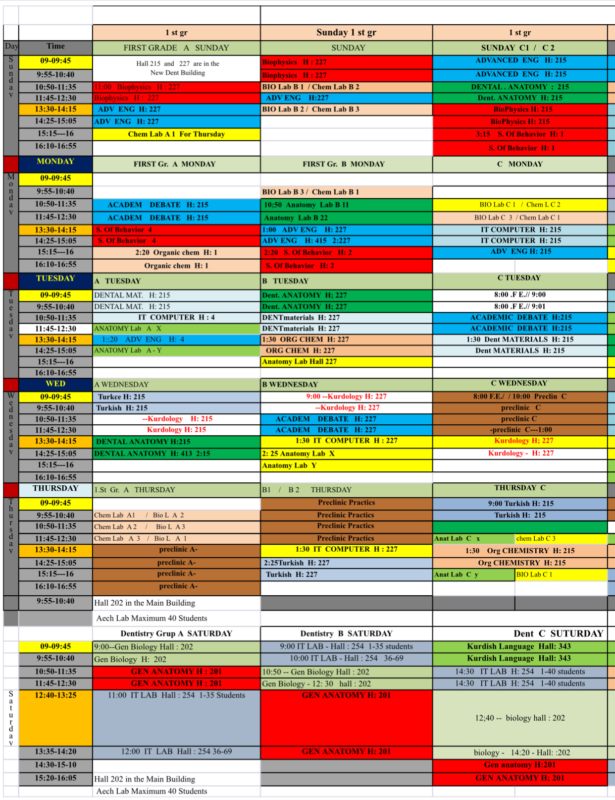 Schedules | TIU University